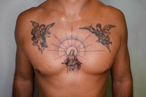 Simple Chest Tattoo