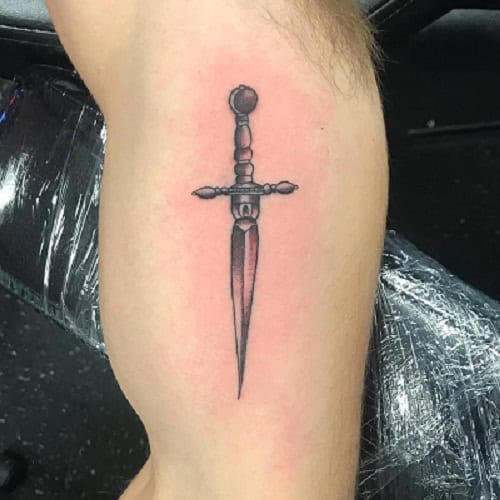 Simple Dagger Tattoo
