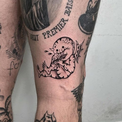 Simple Demon Tattoo