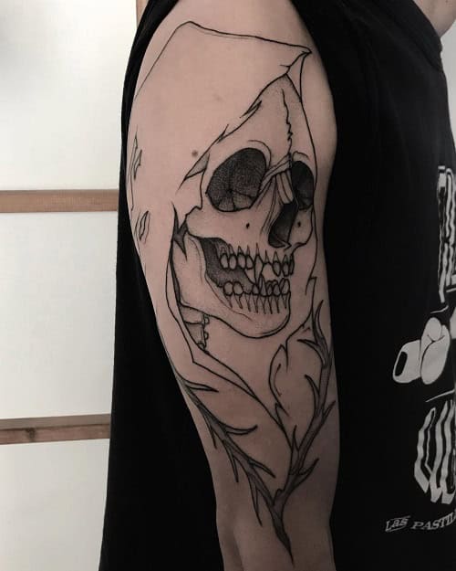 Simple Grim Repear Tattoo