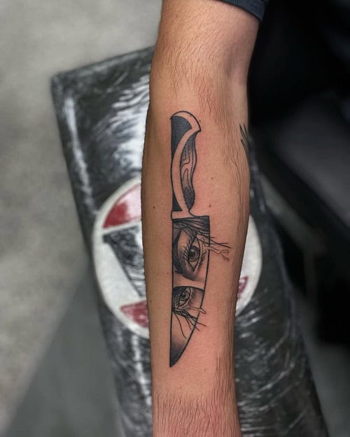 Simple Knife Tattoo