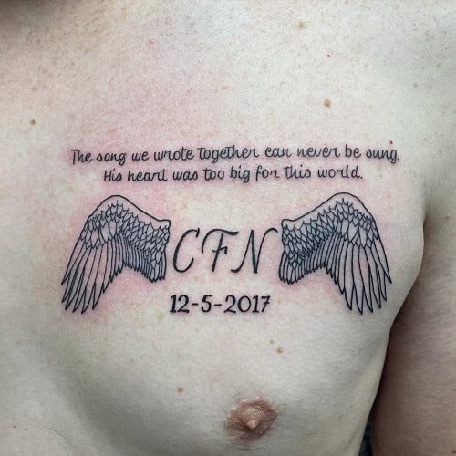 Simple Memorial Tattoo