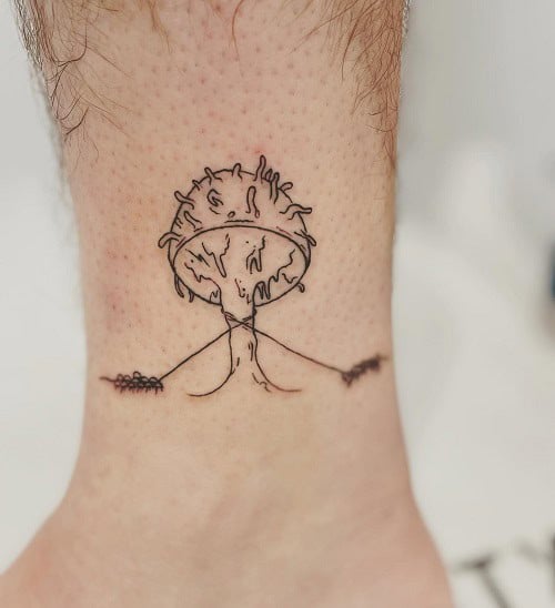 Simple Mushroom Tattoo