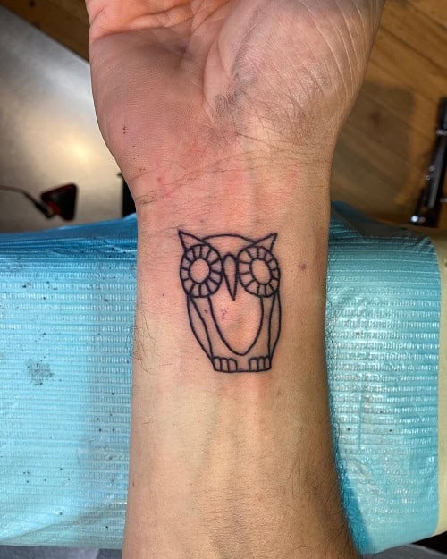 Simple Owl Tattoo