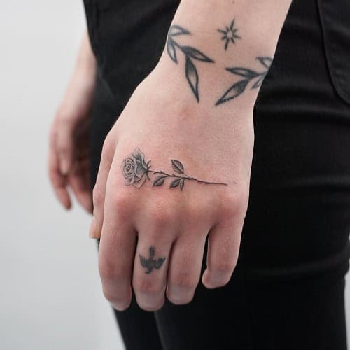 Simple Rose Tattoo