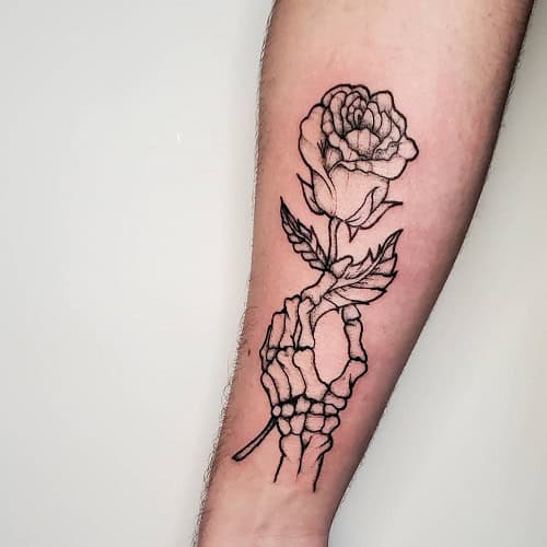 Simple Skeleton Hand Tattoo