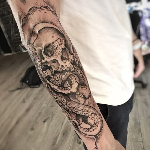 Skull Octopus Tattoo