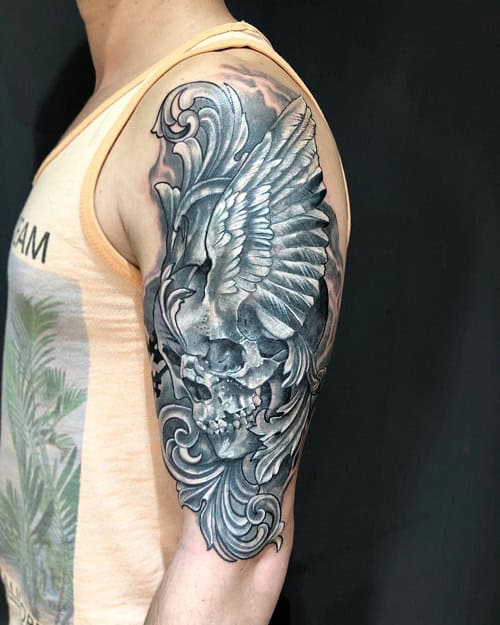 Skull Wings Tattoo