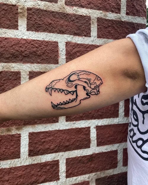 Wolf Skull Tattoo