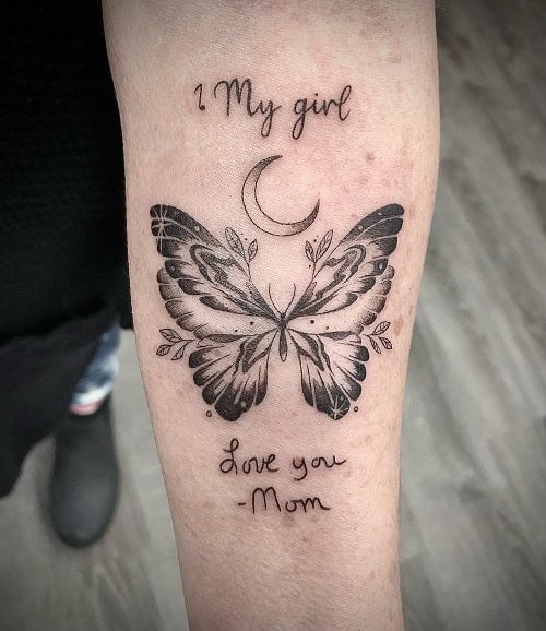 Butterfly Memorial Tattoo