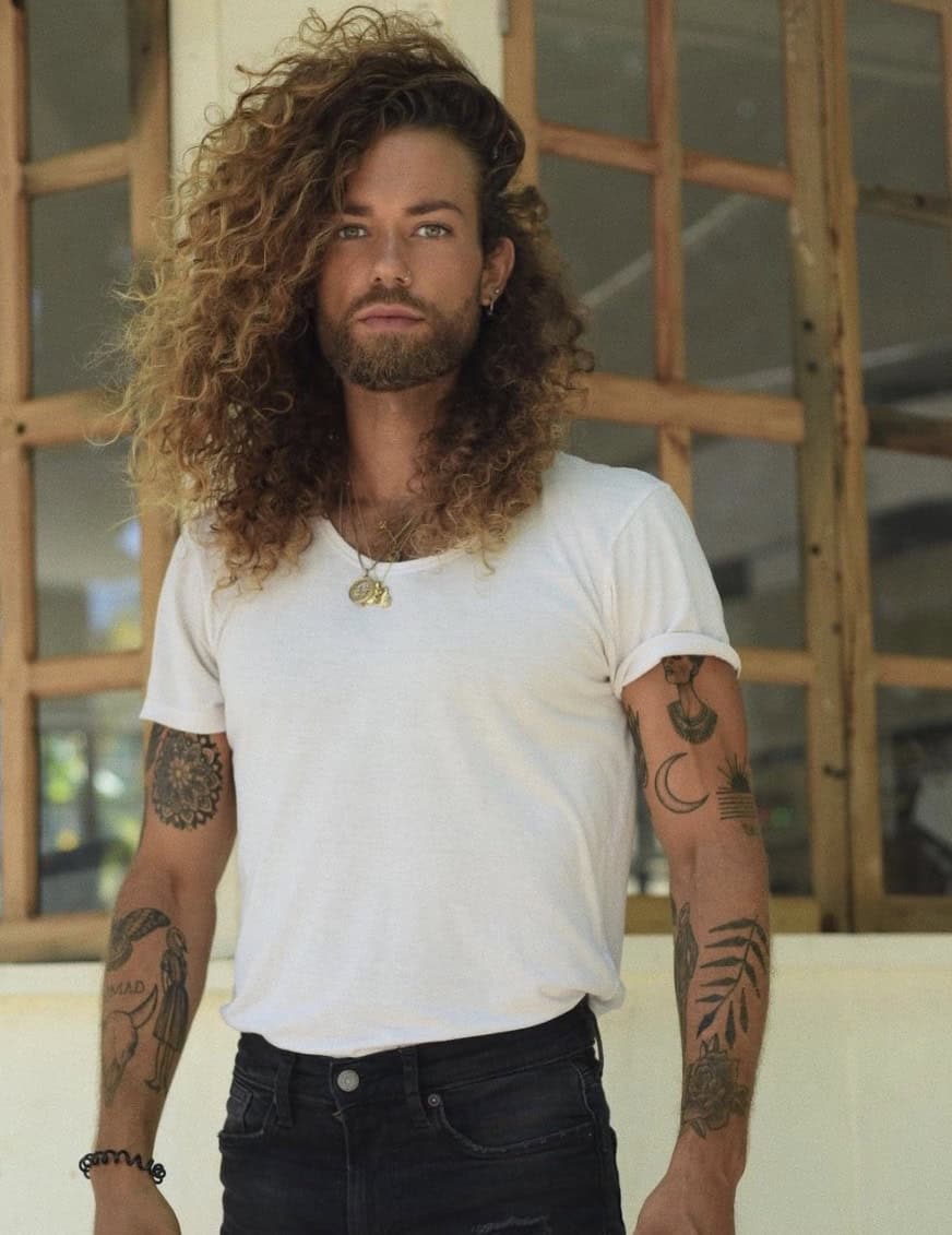 Man with curly Hair