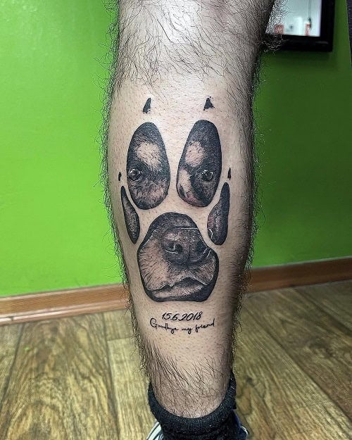 Dog Memorial Tattoo