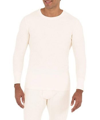 Fruit of the Loom Men's Recycled Waffle Thermal Underwear Crew Top