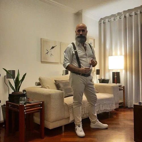 Long Beard Styles For Bald Men