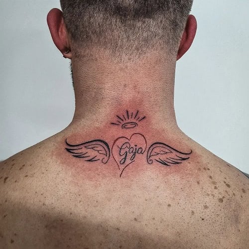Memorial Angel Wings Tattoo