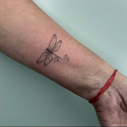 Memorial Dragonfly Tattoo
