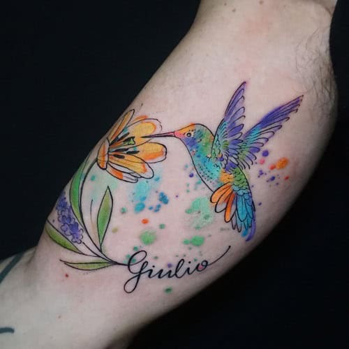 Memorial Hummingbird Tattoo