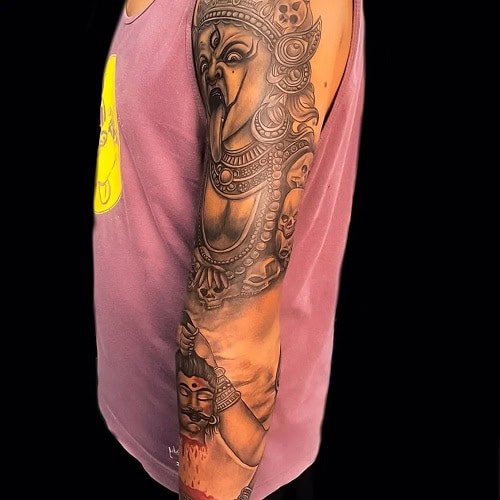 Religious Sleeve Tattoo
