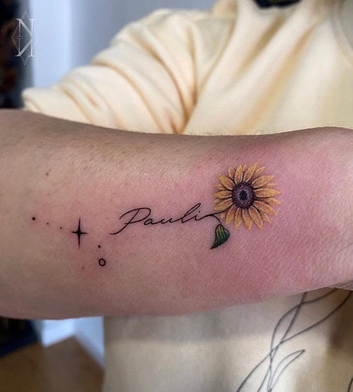 Sunflower Memorial Tattoo