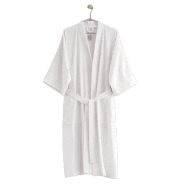 H by F Pique Kimono Bathrobe