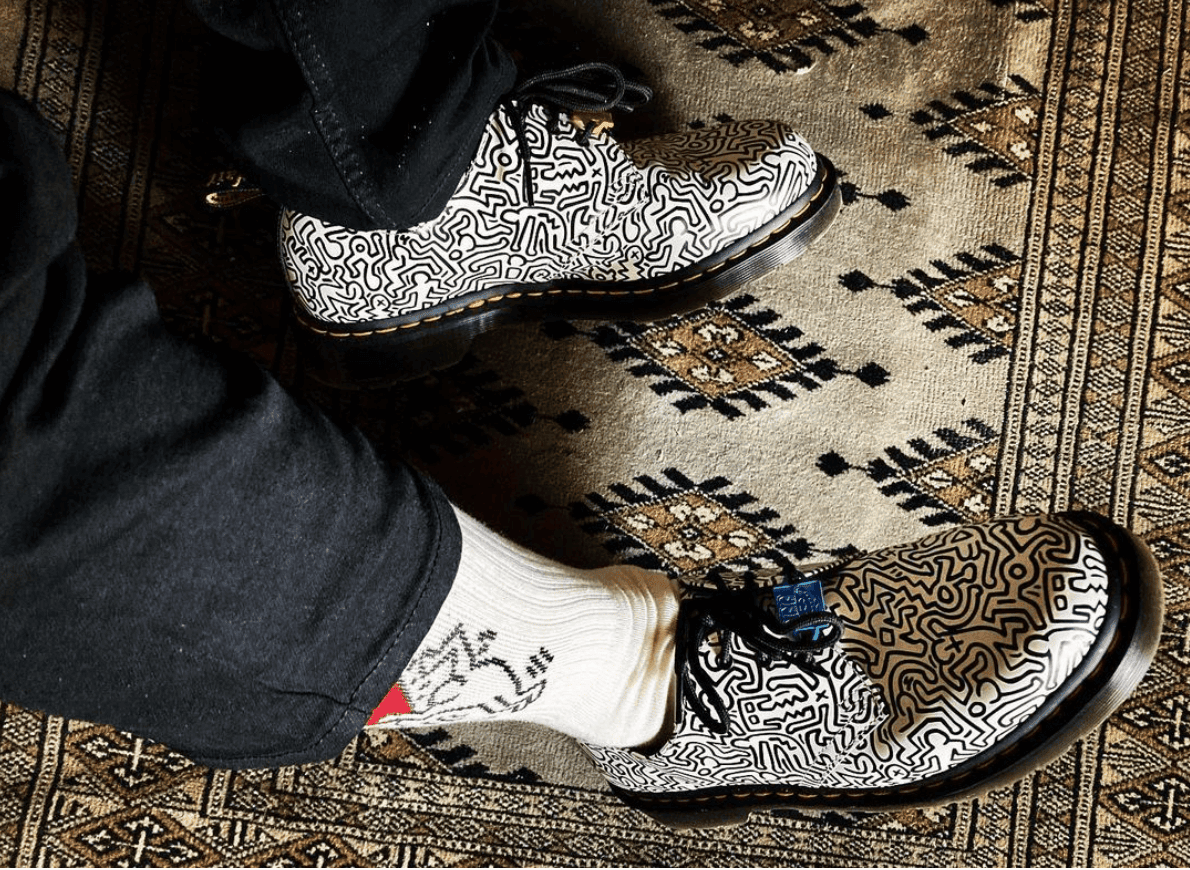 Black and white shoes 