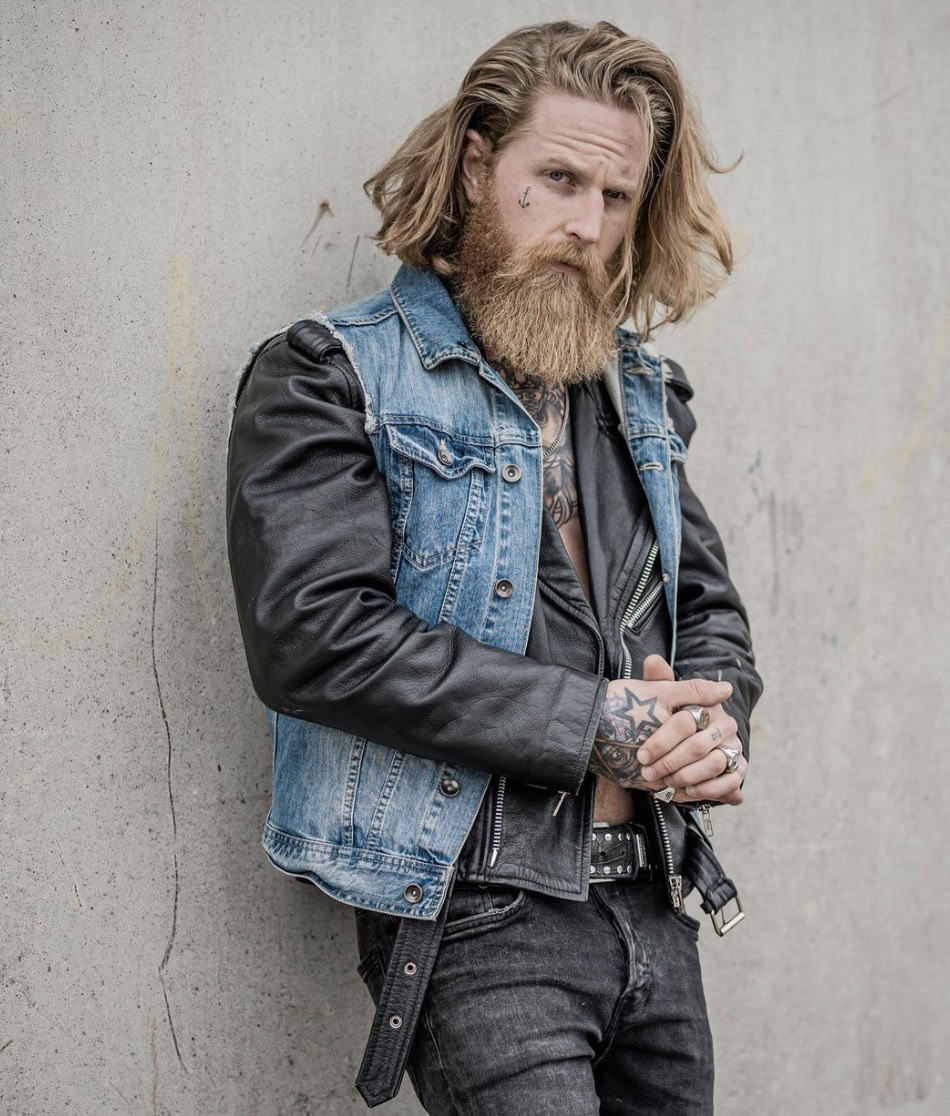 Man with beard dye and well groomed beard