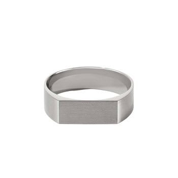 Mejuri Slim Rectangular Signet Ring