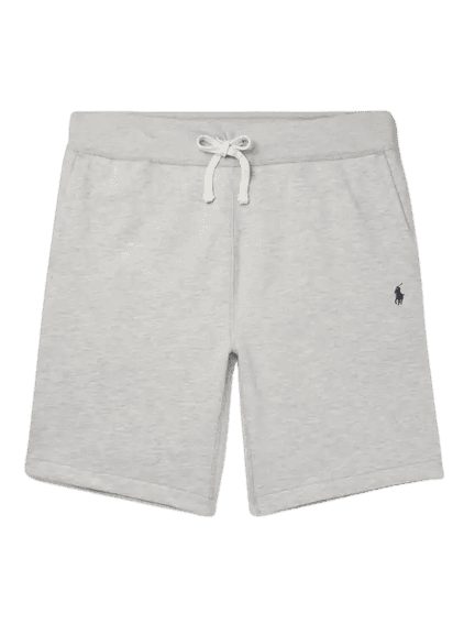POLO RALPH LAUREN Straight-Leg Logo-Embroidered Cotton-Jersey Drawstring Shorts