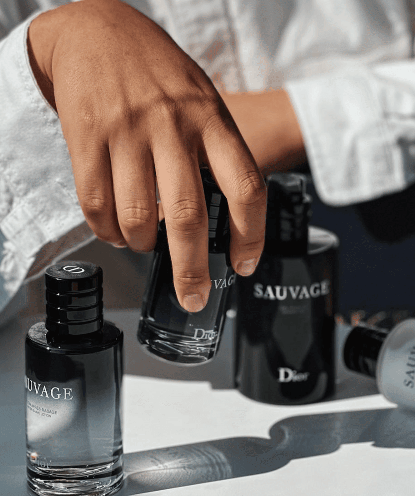 Man holding long-lasting cologne