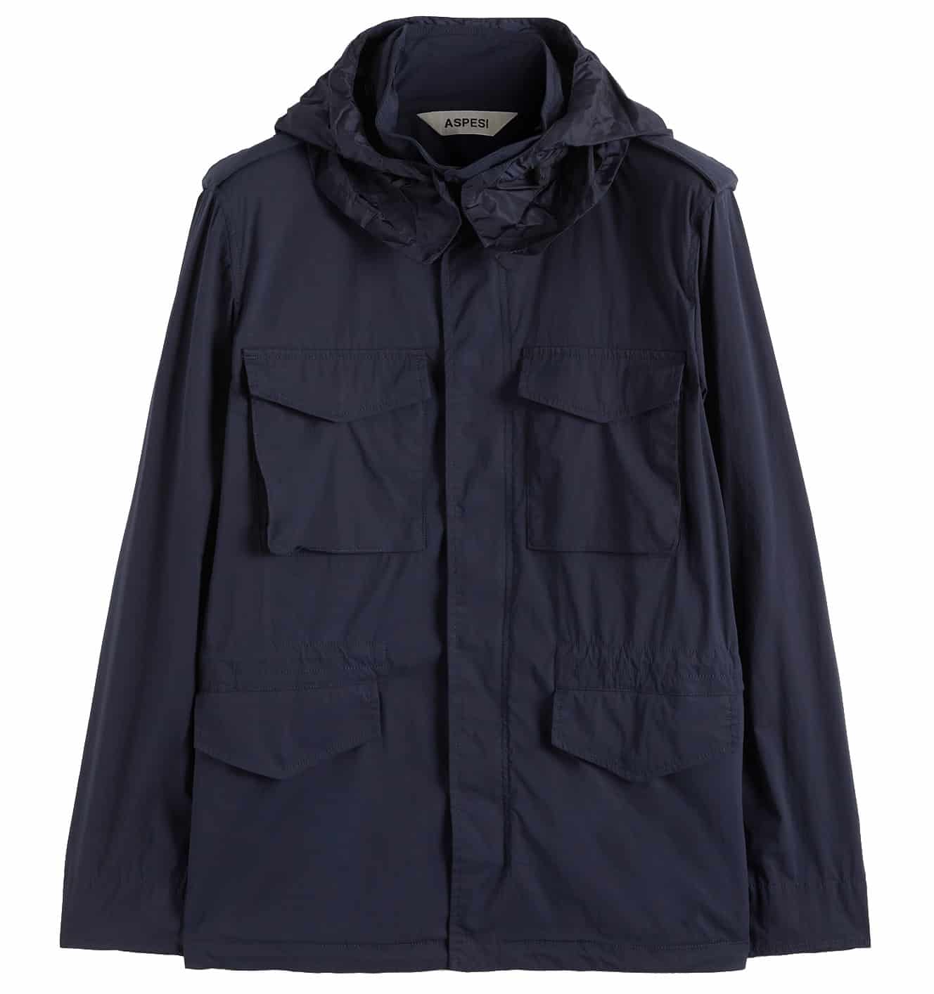 Aspesi MINI FIELD JACKET IN COTTON POPLIN AND COMFORT NYLON