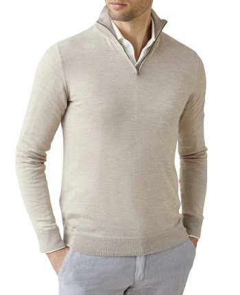 Luca Faloni Fine Silk-Cashmere Zip-Up