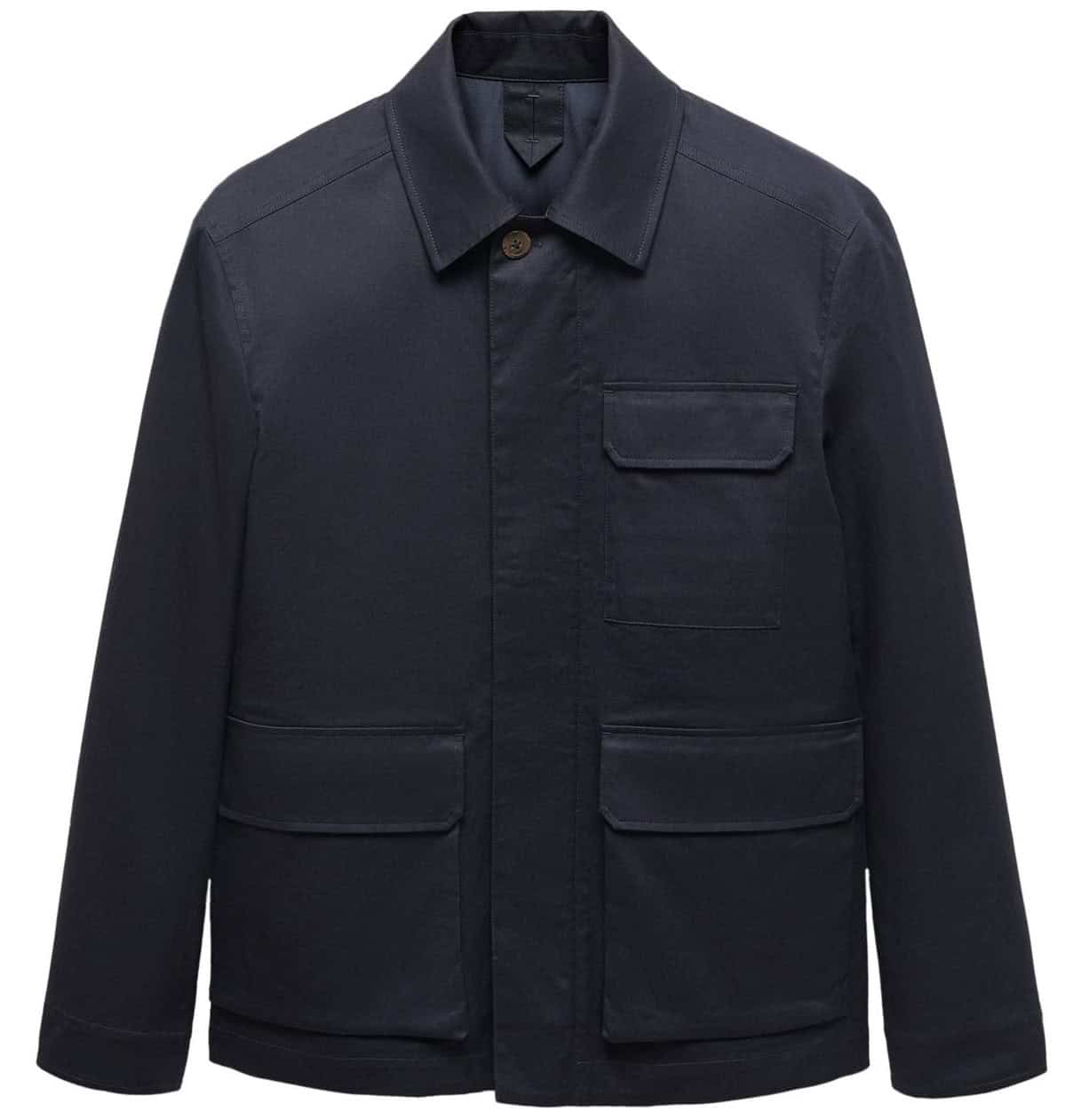 Mango Chest-pocket cotton overshirt