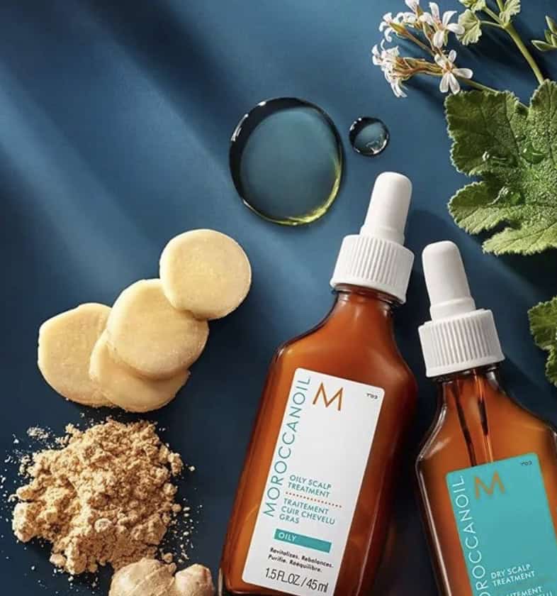 flat lay of the best hair oil for men