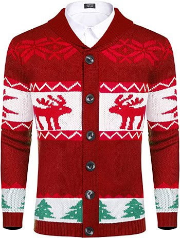 COOFANDY Christmas Cardigan