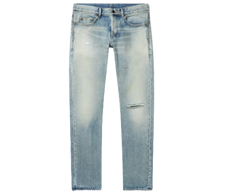 Saint Laurent Slim-Fit Distressed Jeans