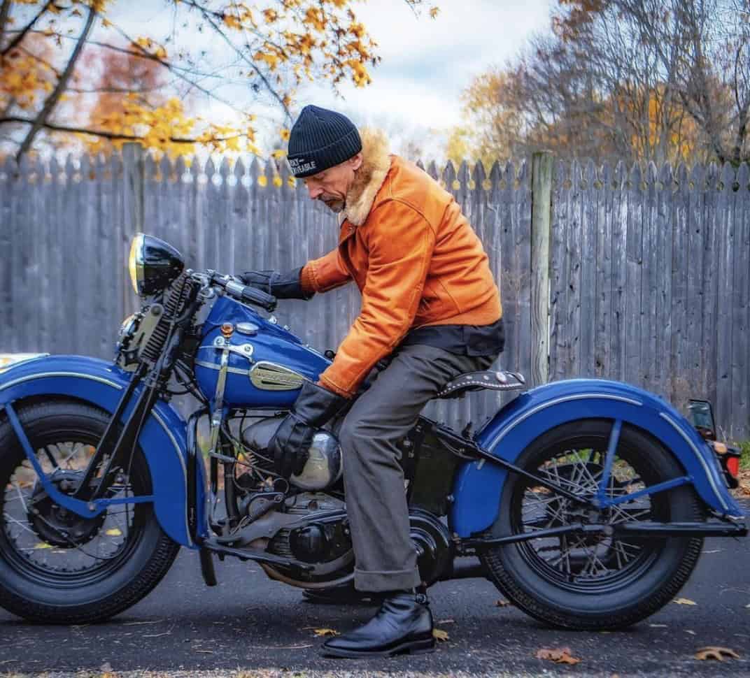 Man on a motorcycle