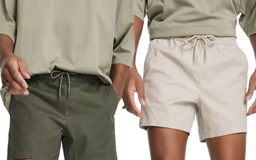 Close up photo of shorts worn by men