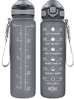 Enerbone Water Bottle With Motivational Time Marker