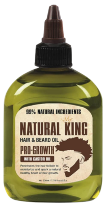 A bottle of Natural King Pro-Growth Hair & Beard Oil