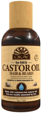 A bottle of OKAY Hair and Beard Growth and Maintenance Oil