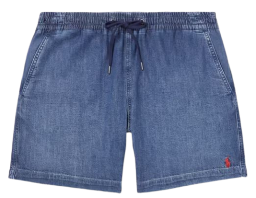 Polo Ralph Lauren Embroidered Denim Drawstring Shorts