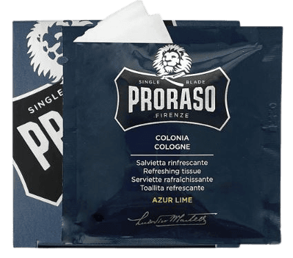 A packet of Proraso Refreshing Cologne Tissue