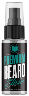 A bottle of Wild Willies Premium Beard Elixir