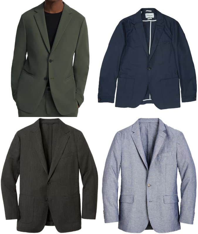 the best unstructured blazers for men