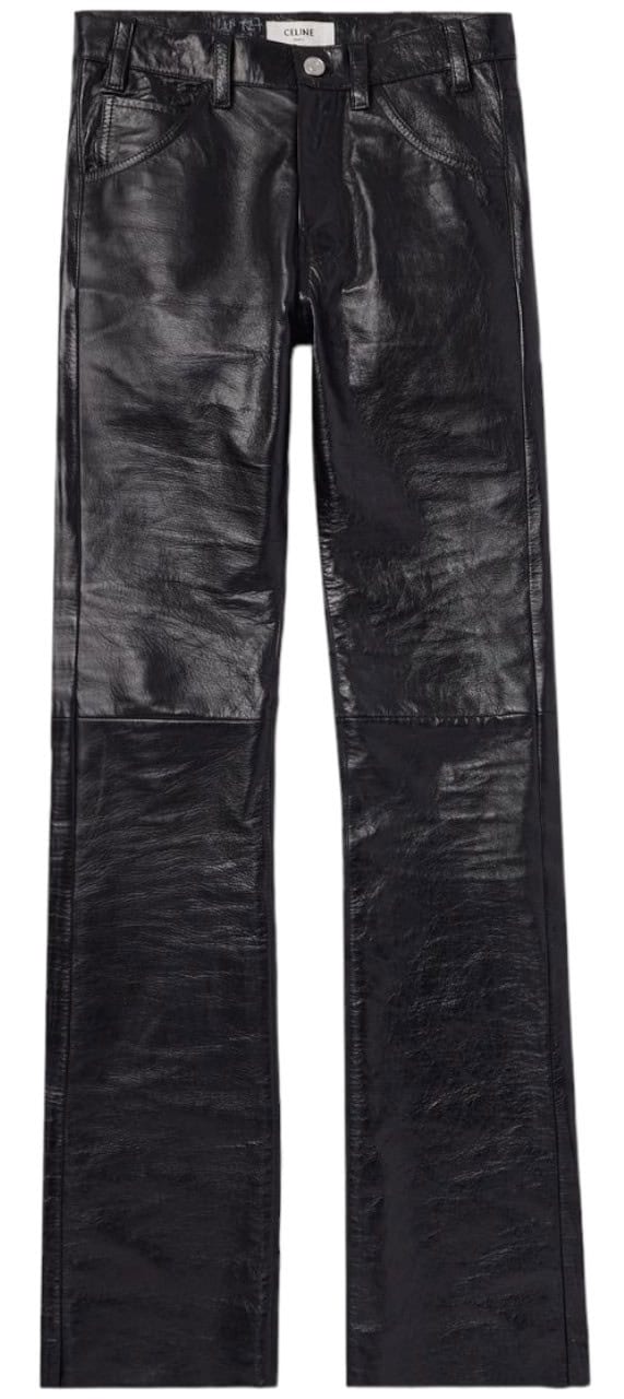 Celine Homme Lou Panelled Leather Trousers