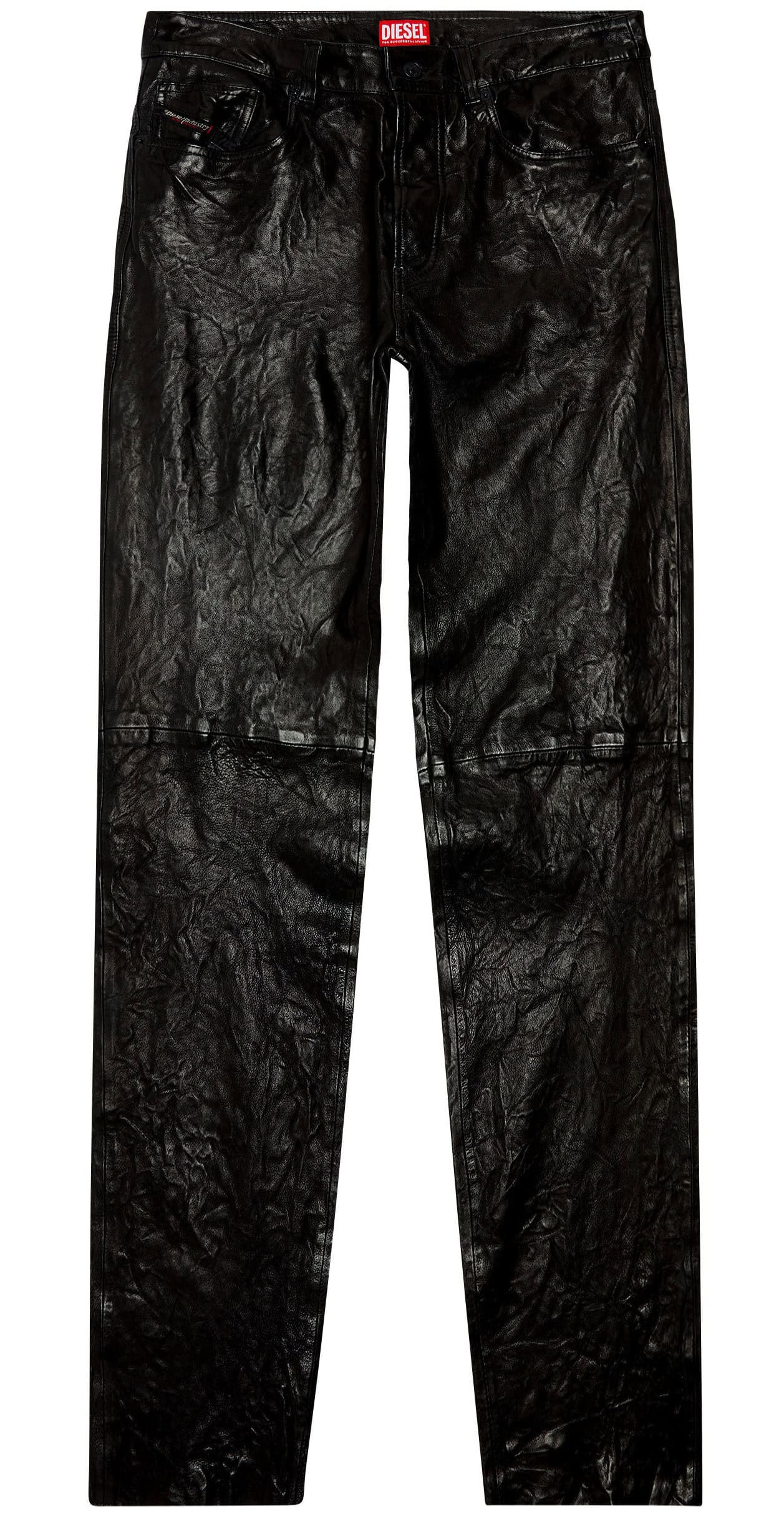 Diesel Textured waxed-leather pants
