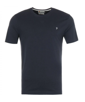 Farah Mens Eddie Organic Cotton T-Shirt in Navy