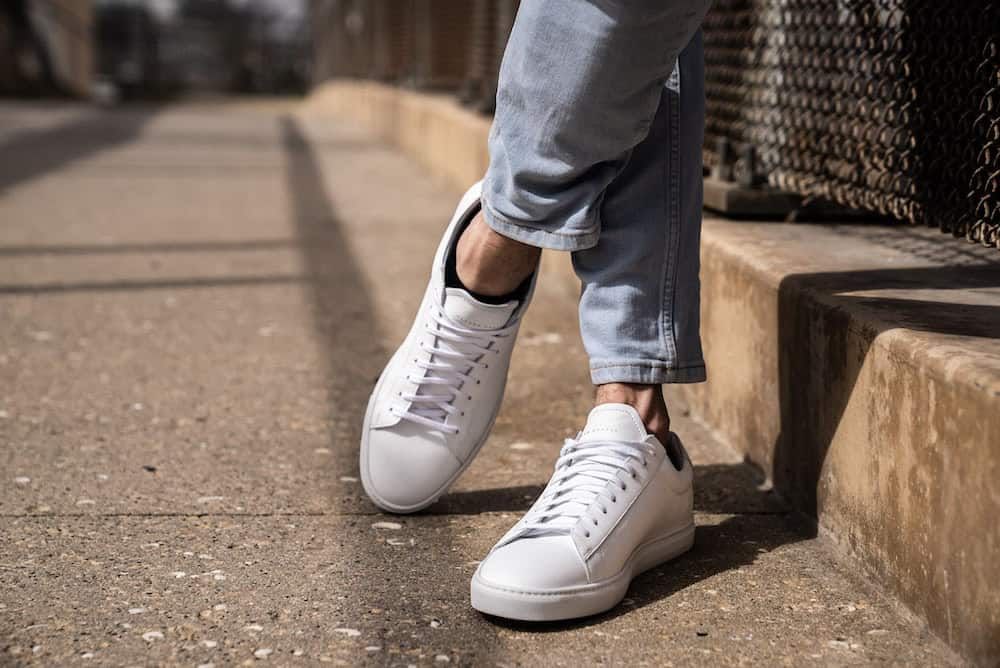 Shoe shot of Oliver Cabell Low 1s outside