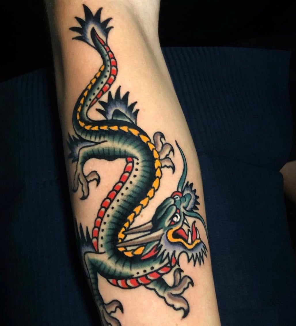 dragon tattoo on arm