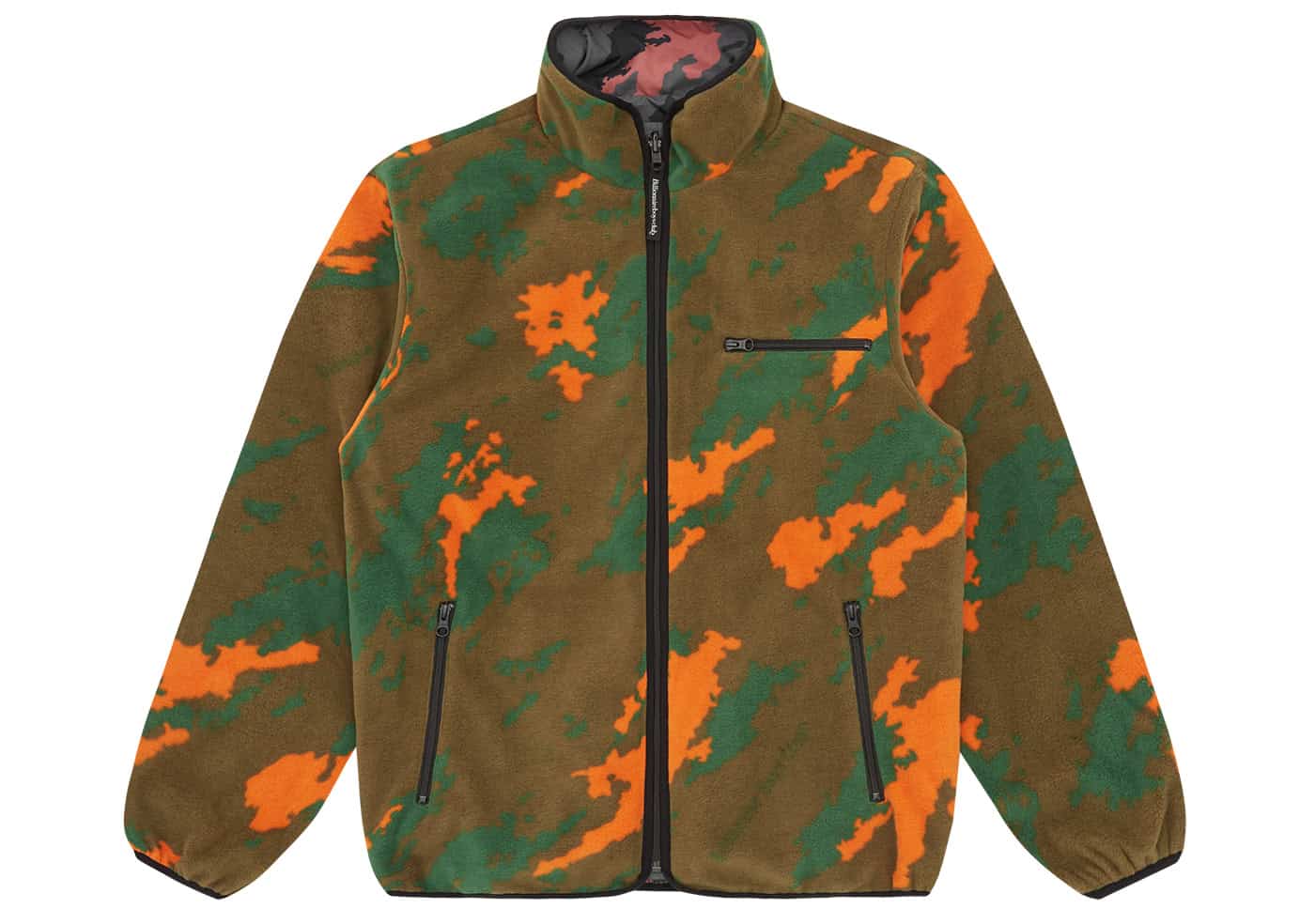 BILLIONAIRE BOYS CLUB A/O CAMO PRINT REVERSIBLE FLEECE JACKET